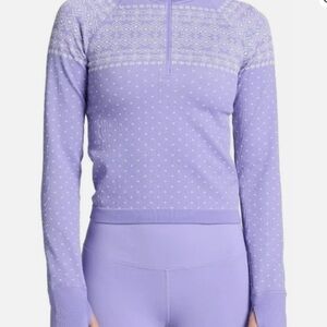 Women’s DSG Momentum Seamless Purple Fair Isle Long Sleeve Top / NWT Size small